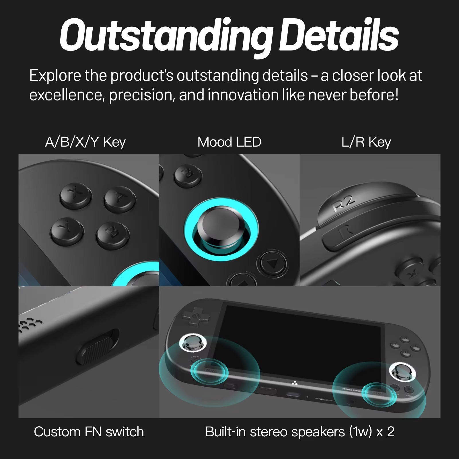 Trimui Smart Pro Handheld Game Console 4.96''IPS Screen Linux System Joystick RGB Lighting Smartpro Retro Video Game Player,Shenzhen Weihong Technology Co., Ltd.,Trimui Smart Pro Handheld Game Console 4.96''IPS Screen Linux System Joystick RGB Lighting Smartpro Retro Video Game Player