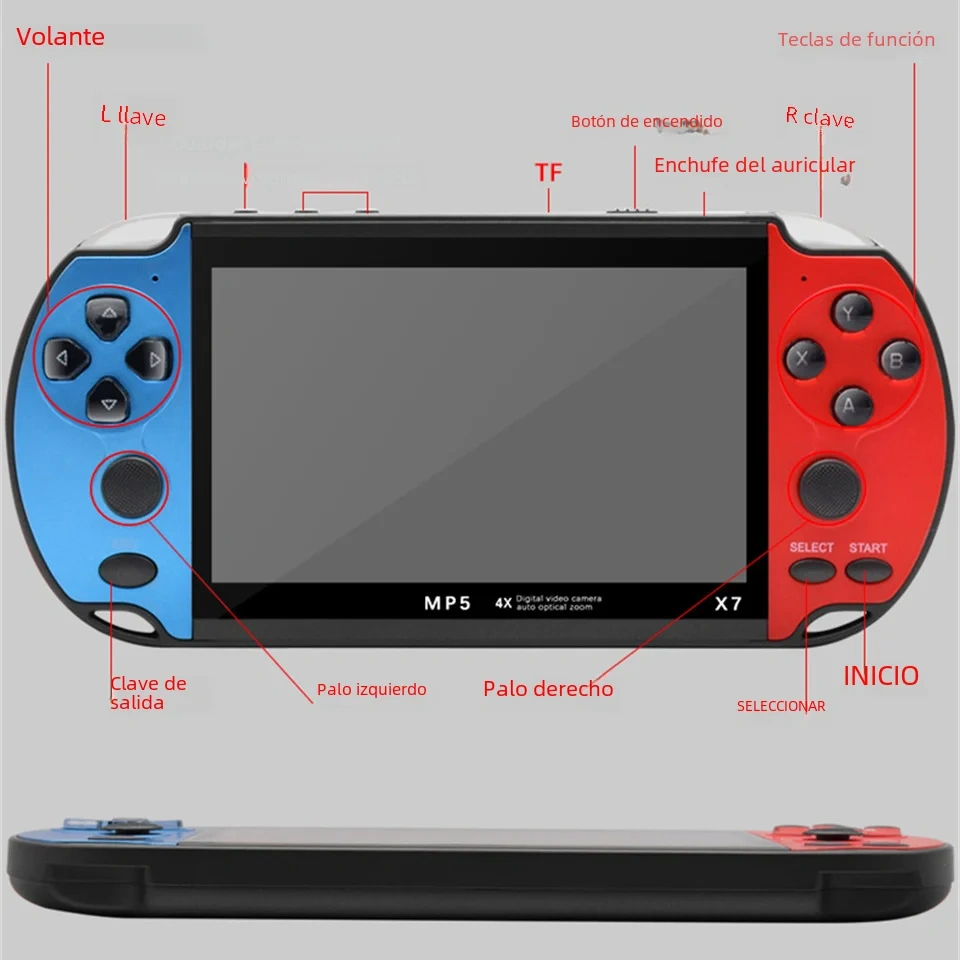 X7 Handheld Game 4.3 Inch HD Large 8G Screen Classic Game Retro Console Built-in 10000 Games Mini Handheld MP5 Video Game,Shenzhen Weihong Technology Co., Ltd.,10000 Games X7 Retro Handheld Game Console with 4.3 Inch LCD Screen 8GB TF Card Built-in MP5 Video Game Classic Game Console