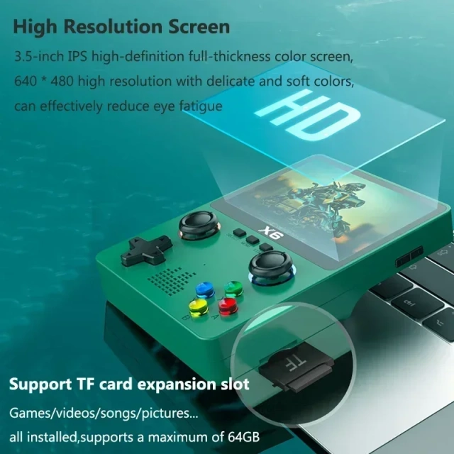 X6 Game Console Retro Video Game Console 3.5/4'' IPS Screen Portable Handheld Game Player 10000+,Shenzhen Weihong Technology Co., Ltd.,NEW X6 Game Console Retro Video Game Console 3.5'' IPS Screen Portable Handheld Game Player Classic Games Children Gifts