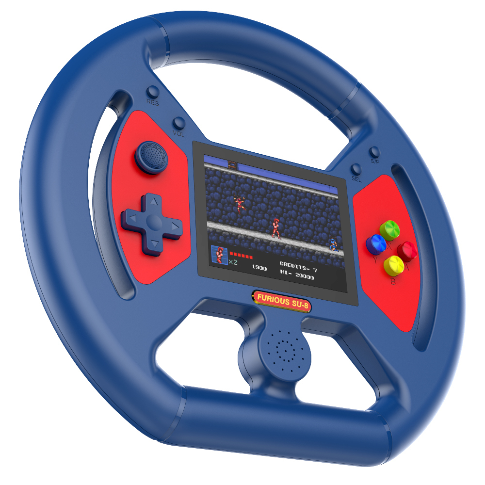SU-8 Handheld Video Game Console for Steering Wheel Design Support TV Large Screen Output Two Game Player Built in 999 Games,Shenzhen Weihong Technology Co., Ltd.,SU-8 Handheld Video Game Console for Steering Wheel Design Support TV Large Screen Output Two Game Player Built in 999 Games
