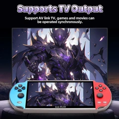 Консоль для видеоигр X12 Plus Retro, 10 000 игр, 7,1-дюймовый HD-экран, классический видеоматричный проигрыватель, поддержка выхода на телевизор, подарок для детей и взрослых