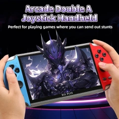 Консоль для видеоигр X12 Plus Retro, 10 000 игр, 7,1-дюймовый HD-экран, классический видеоматричный проигрыватель, поддержка выхода на телевизор, подарок для детей и взрослых