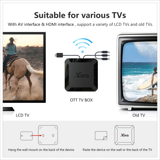 X96Q TV Box Android 10.0 4K Allwinner H313 Quad Core 2.4G Wifi Google Player Youtube Media Player X96 2GB 16GB Smart Set Top Box,Shenzhen Weihong Technology Co., Ltd.,X96Q TV Box Android 10.0 4K Allwinner H313 Quad Core 2.4G Wifi Google Player Youtube Media Player X96 2GB 16GB Smart Set Top Box