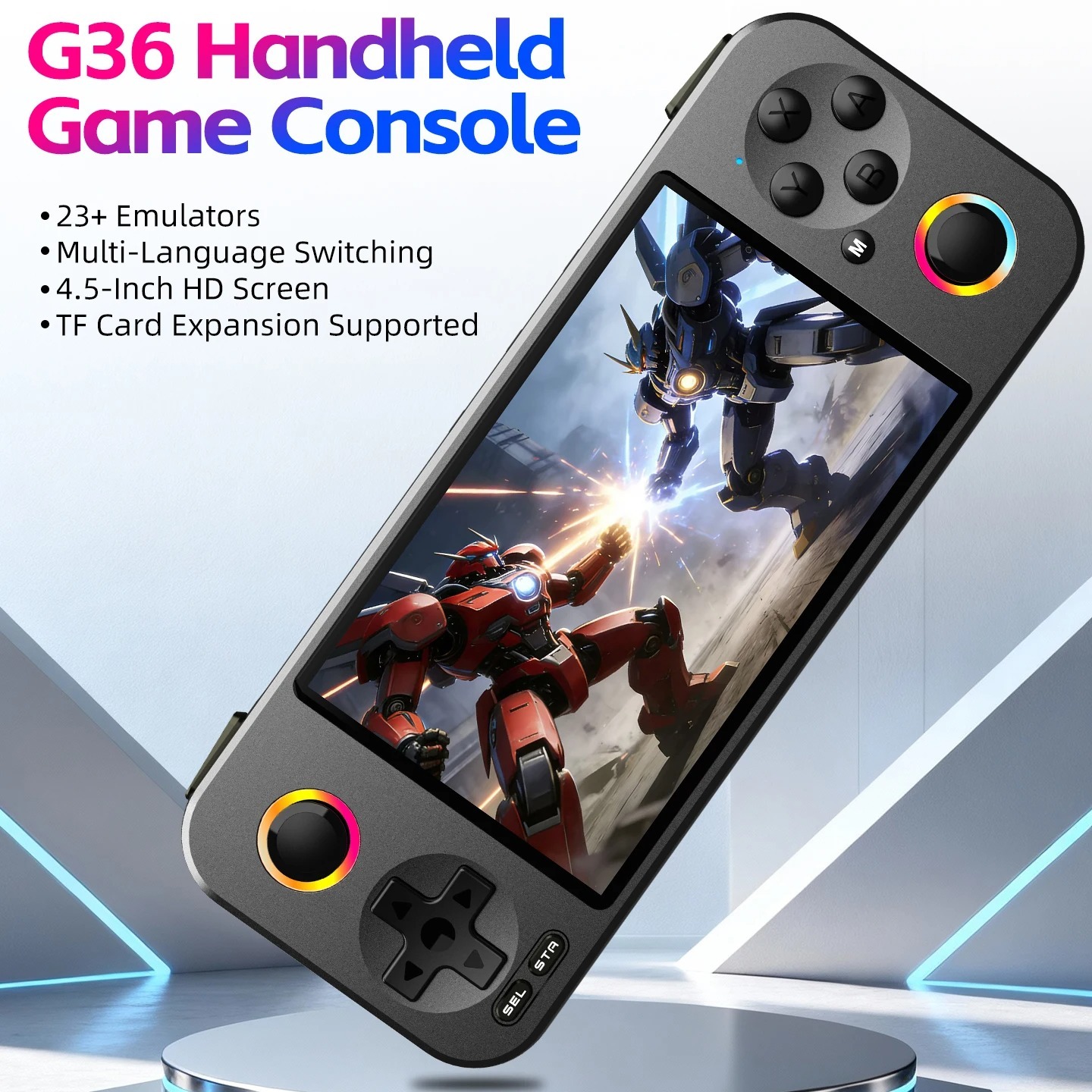 G36 landscape-style open-source handheld game console with dual joysticks, new double-player retro arcade handheld game console,Shenzhen Weihong Technology Co., Ltd.,G36 landscape-style open-source handheld game console