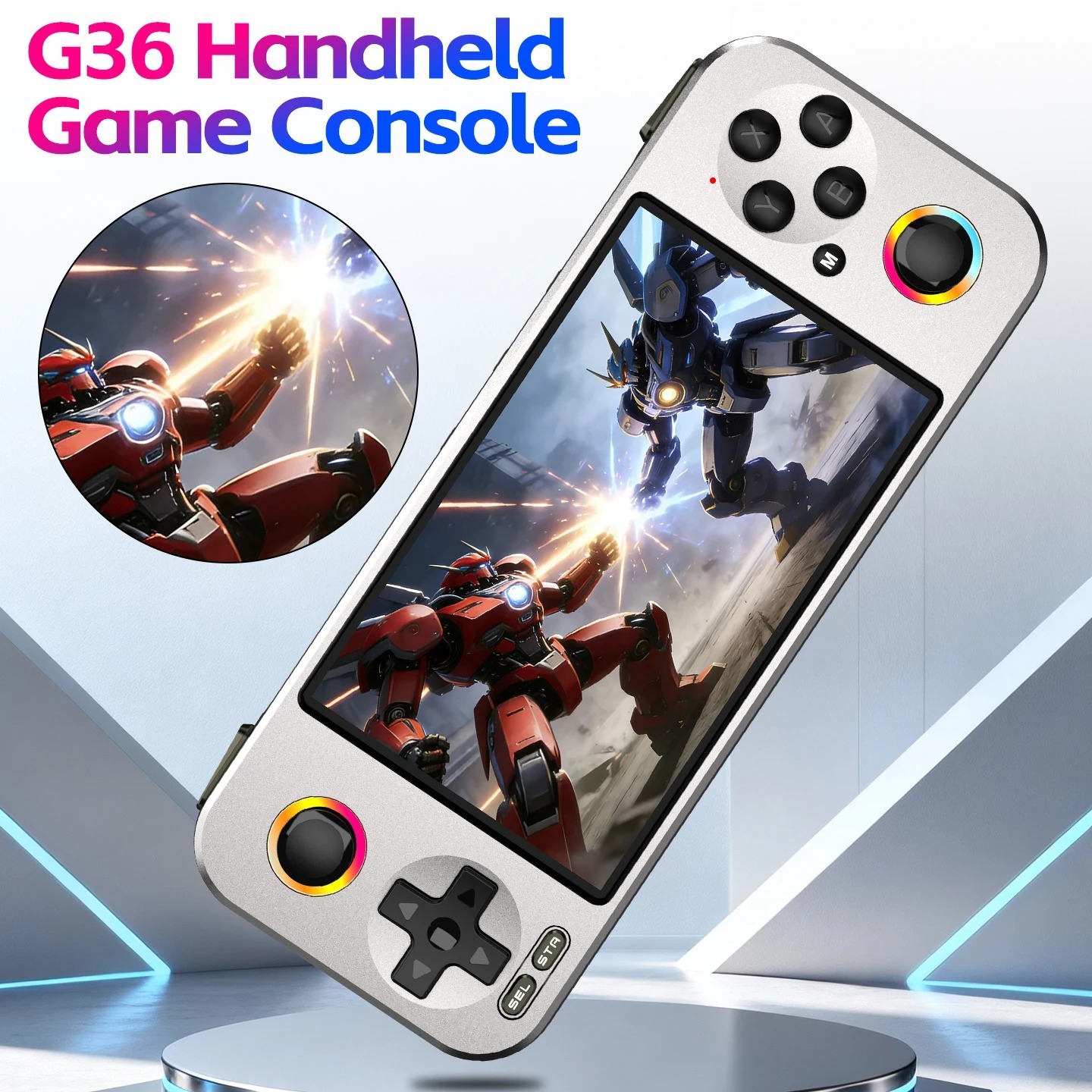 G36 landscape-style open-source handheld game console with dual joysticks, new double-player retro arcade handheld game console,Shenzhen Weihong Technology Co., Ltd.,G36 landscape-style open-source handheld game console