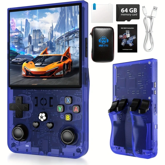R36Max Handheld Game Console — Available in 5 Colors — Mini Handheld Console with 4.0-inch IPS Screen and USB Charging,Shenzhen Weihong Technology Co., Ltd.,R36Max Handheld Game Console — Available in 5 Colors — Mini Handheld Console with 4.0-inch IPS Screen and USB Charging