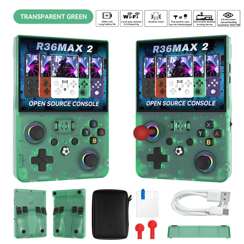 R36Max2 Retro Handheld Game Console Linux System 4.5 Inch IPS Screen 64G/128G Portable Pocket Player Built-in 22000+ Games,Shenzhen Weihong Technology Co., Ltd.,R36Max2 Retro Handheld Game Console Linux System 4.5 Inch IPS Screen 64G/128G Portable Pocket Player Built-in 22000+ Games