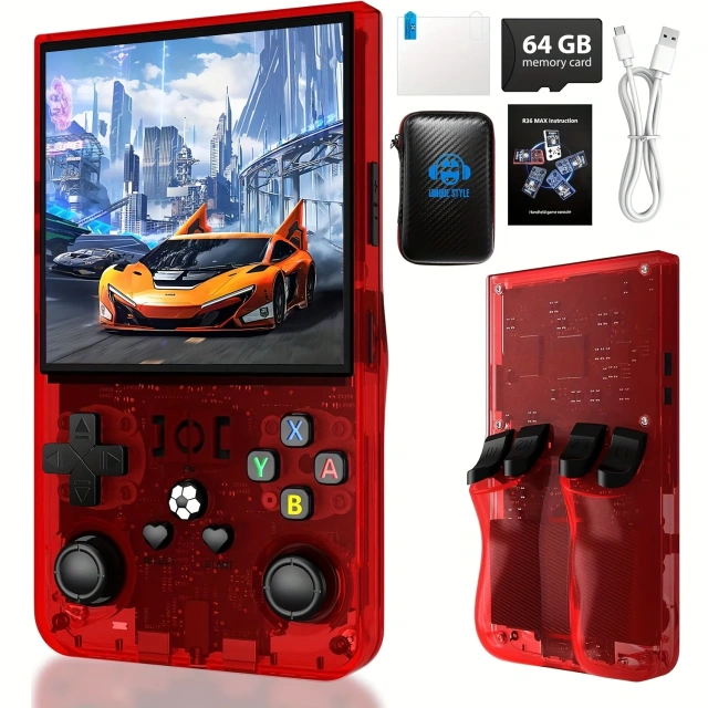 R36Max Handheld Game Console — Available in 5 Colors — Mini Handheld Console with 4.0-inch IPS Screen and USB Charging,Shenzhen Weihong Technology Co., Ltd.,R36Max Handheld Game Console — Available in 5 Colors — Mini Handheld Console with 4.0-inch IPS Screen and USB Charging