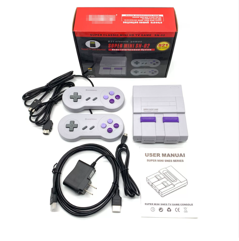 Factory Price 821 HD Game Console Super Mini SNES 8-bit Game Console NWS Classic Edition Built-in 821 Models Two person handle,Shenzhen Weihong Technology Co., Ltd.,Factory Price 821 HD Game Console Super Mini SNES 8-bit Game Console NWS Classic Edition Built-in 821 Models Two person handle