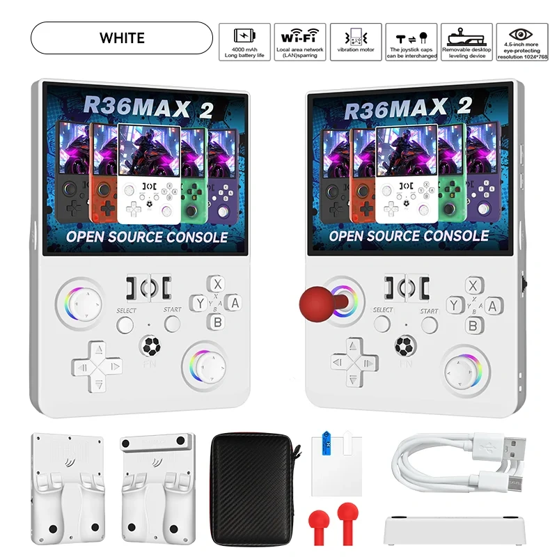 R36Max2 Retro Handheld Game Console Linux System 4.5 Inch IPS Screen 64G/128G Portable Pocket Player Built-in 22000+ Games,Shenzhen Weihong Technology Co., Ltd.,R36Max2 Retro Handheld Game Console Linux System 4.5 Inch IPS Screen 64G/128G Portable Pocket Player Built-in 22000+ Games