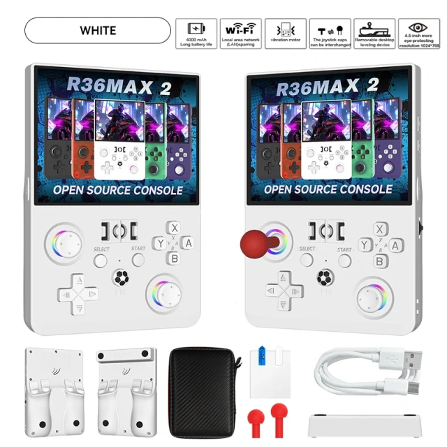 R36Max2 Retro Handheld Game Console Linux System 4.5 Inch IPS Screen 64G/128G Portable Pocket Player Built-in 22000+ Games,Shenzhen Weihong Technology Co., Ltd.,R36Max2 Retro Handheld Game Console Linux System 4.5 Inch IPS Screen 64G/128G Portable Pocket Player Built-in 22000+ Games