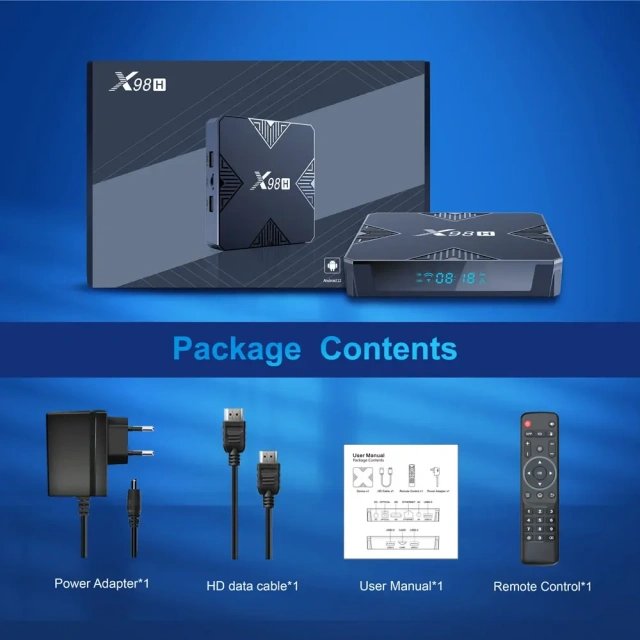 X98H Android 12.0 Allwinner H618 100M LAN Dual Wifi6 2.4G 5G 4K Media Player 4G 32G H.265 HDR Set Top Box Smart TV BOX,Shenzhen Weihong Technology Co., Ltd.,X98H Android 12.0 Allwinner H618 100M LAN Dual Wifi6 2.4G 5G 4K Media Player 4G 32G H.265 HDR Set Top Box Smart TV BOX