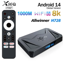 X96Q PRO+ Android 14 Smart TV Box Allwinner H728 Quad Core 8K HD 1000M Wifi6 X96QPRO Plus Set Top Box 4GB 32GB,Shenzhen Weihong Technology Co., Ltd.,X96Q PRO+ Android 14 Smart TV Box