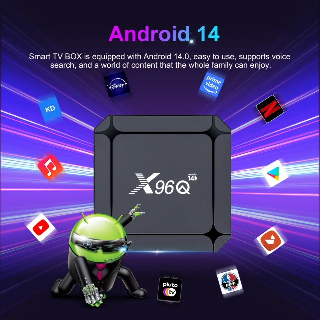 X96Q RK3518 Android 14 TV BOX 4K USB3.0 4K WIFI6 Youtube Netflix Streaming Media Player,Shenzhen Weihong Technology Co., Ltd.,Original X96Q RK3518 Android 14 TV BOX