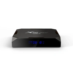 Boîtier TV X96Max Plus Ultra sous Android 11 avec processeur Amlogic S905X4 (4 Go/32 Go ou 4 Go/64 Go), compatible AV1 et 8K, Wi-Fi et Bluetooth. Shenzhen Weihong Technology Co., Ltd.
