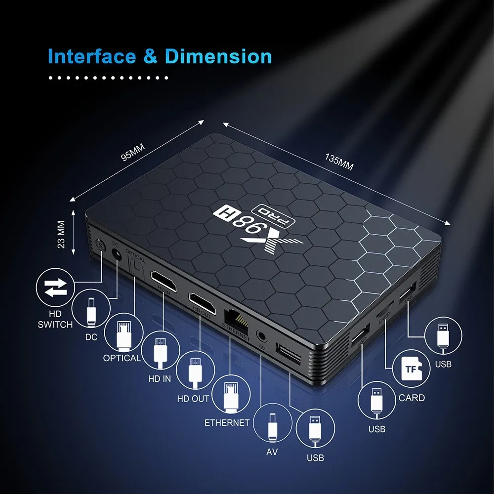 X98H Pro Smart TV Box 6K 2.4&5G WiFi6 BT 1000M LAN Google Voice Assistant Android 12.0 Allwinner H618 TV Box X98HPro Set Top Box,Shenzhen Weihong Technology Co., Ltd.,X98H Pro Smart TV Box  Set Top Box