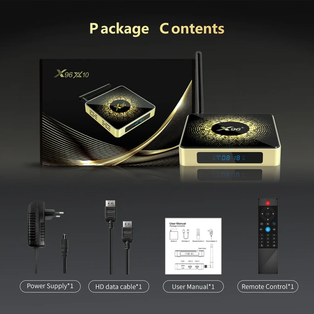 X96 X10 Amlogic S928X TV Box 8GB 64GB Support Dolby 8K USB3.0 Wifi6 BT5.2 1000M LAN Google Voice Set Top Box Media Player X96X10,Shenzhen Weihong Technology Co., Ltd.,X96 X10 Amlogic S928X TV Box