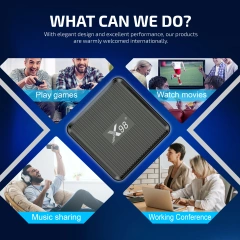 Boîtier TV X98Q Android 11 Amlogic S905W2 2 Go 16 Go / 1 Go 8 Go AV1 3D Wi-Fi 2,4 GHz 5 GHz 4K HDR Lecteur multimédia intelligent pour la maison, Shenzhen Weihong Technology Co., Ltd.