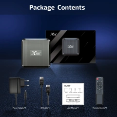Boîtier TV X98Q Android 11 Amlogic S905W2 2 Go 16 Go / 1 Go 8 Go AV1 3D Wi-Fi 2,4 GHz 5 GHz 4K HDR Lecteur multimédia intelligent pour la maison, Shenzhen Weihong Technology Co., Ltd.