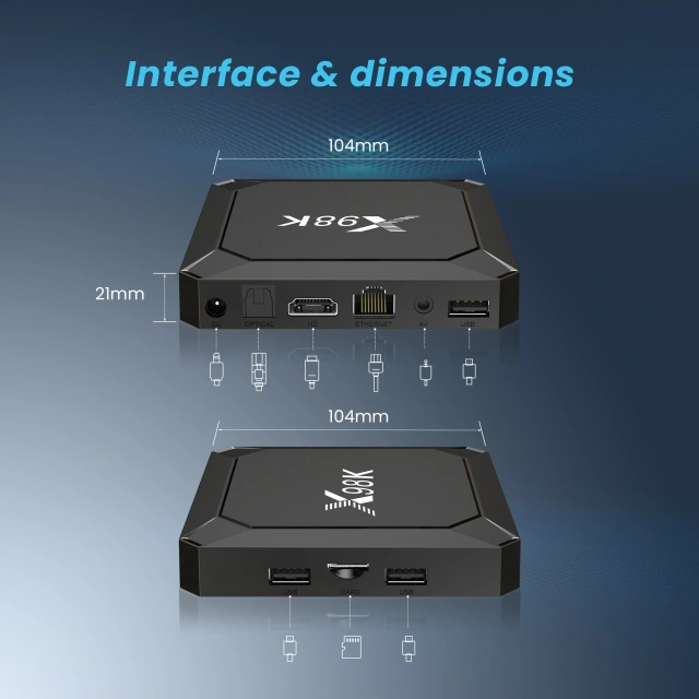 Boîtier TV intelligent X98K Android 13 RK3528, compatible 2G/16G, 2,4G/5G, Wi-Fi double bande, Bluetooth 5.0, 4 Go/32 Go, Wi-Fi 6, lecteur multimédia, Shenzhen Weihong Technology Co., Ltd.