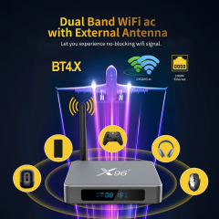 Boîtier TV X96 X9 S922X, décodeur 8K HD H.265, double Wi-Fi avec antenne, compatible 3D, Shenzhen Weihong Technology Co., Ltd., Super TV Box X96 X9 S922X