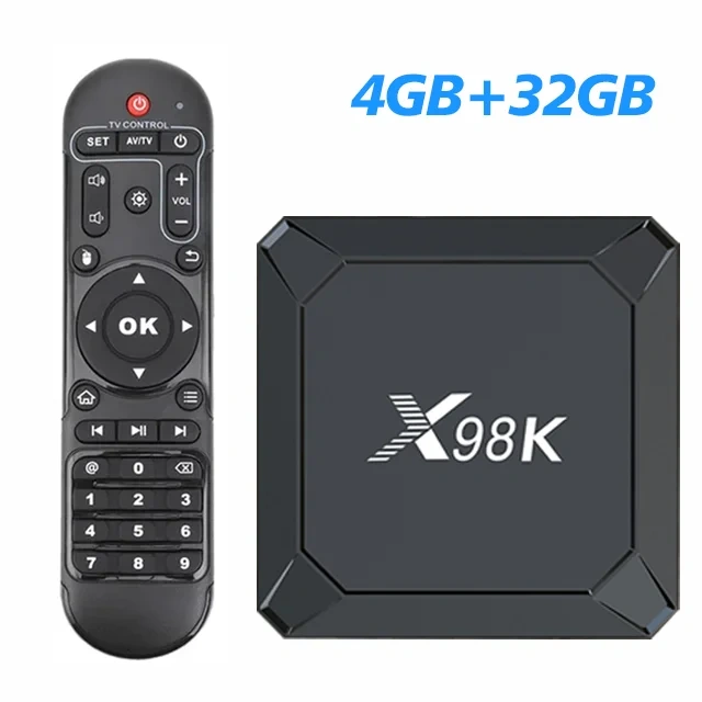 Boîtier TV intelligent X98K Android 13 RK3528, compatible 2G/16G, 2,4G/5G, Wi-Fi double bande, Bluetooth 5.0, 4 Go/32 Go, Wi-Fi 6, lecteur multimédia, Shenzhen Weihong Technology Co., Ltd.