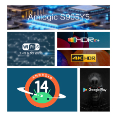 Tanix TX5 Android 14 TV Box 14.0 HD 4K Decoder Smart TVbox Amlogic S905Y5 Quad Core WiFi 4G RAM 64G ROM Reproductor multimedia Set-Top Box, Shenzhen Weihong Technology Co., Ltd., Tanix TX5 Android 14 TV Box 14.0 HD 4K Decoder Smart TVbox