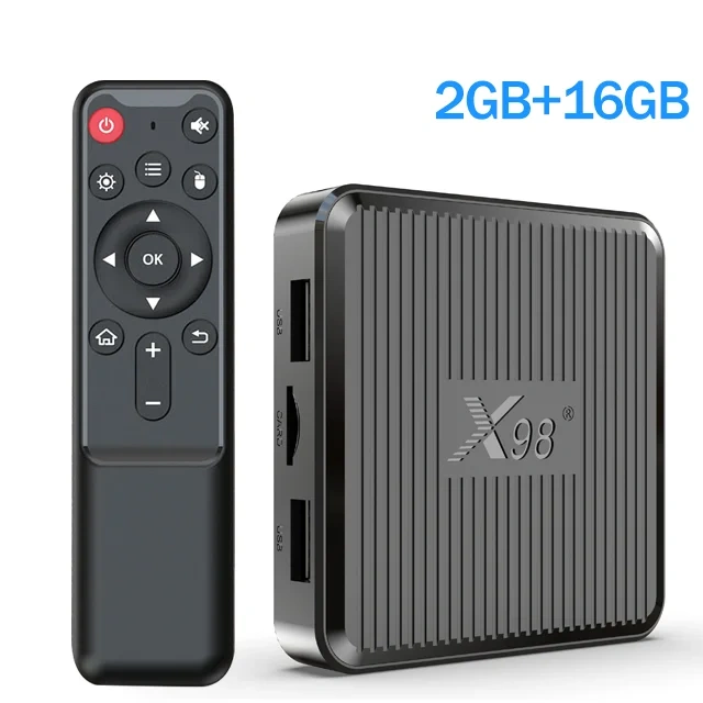 Boîtier TV X98Q Android 11 Amlogic S905W2 2 Go 16 Go / 1 Go 8 Go AV1 3D Wi-Fi 2,4 GHz 5 GHz 4K HDR Lecteur multimédia intelligent pour la maison, Shenzhen Weihong Technology Co., Ltd.