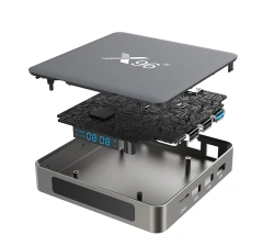 Boîtier TV intelligent X96 X6 RK3566, 8 Go/64 Go, double Wi-Fi 2,4 GHz/5 GHz, antenne externe, système d'exploitation Android 11, décodeur multimédia, Shenzhen Weihong Technology Co., Ltd.