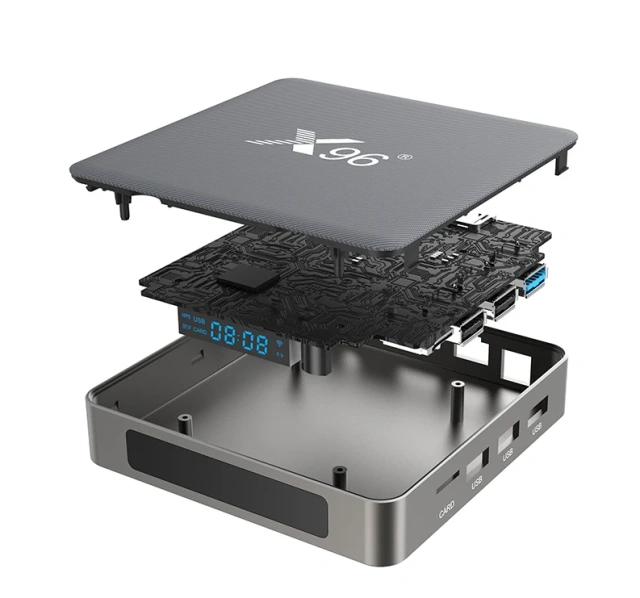 Boîtier TV intelligent X96 X6 RK3566, 8 Go/64 Go, double Wi-Fi 2,4 GHz/5 GHz, antenne externe, système d'exploitation Android 11, décodeur multimédia, Shenzhen Weihong Technology Co., Ltd.