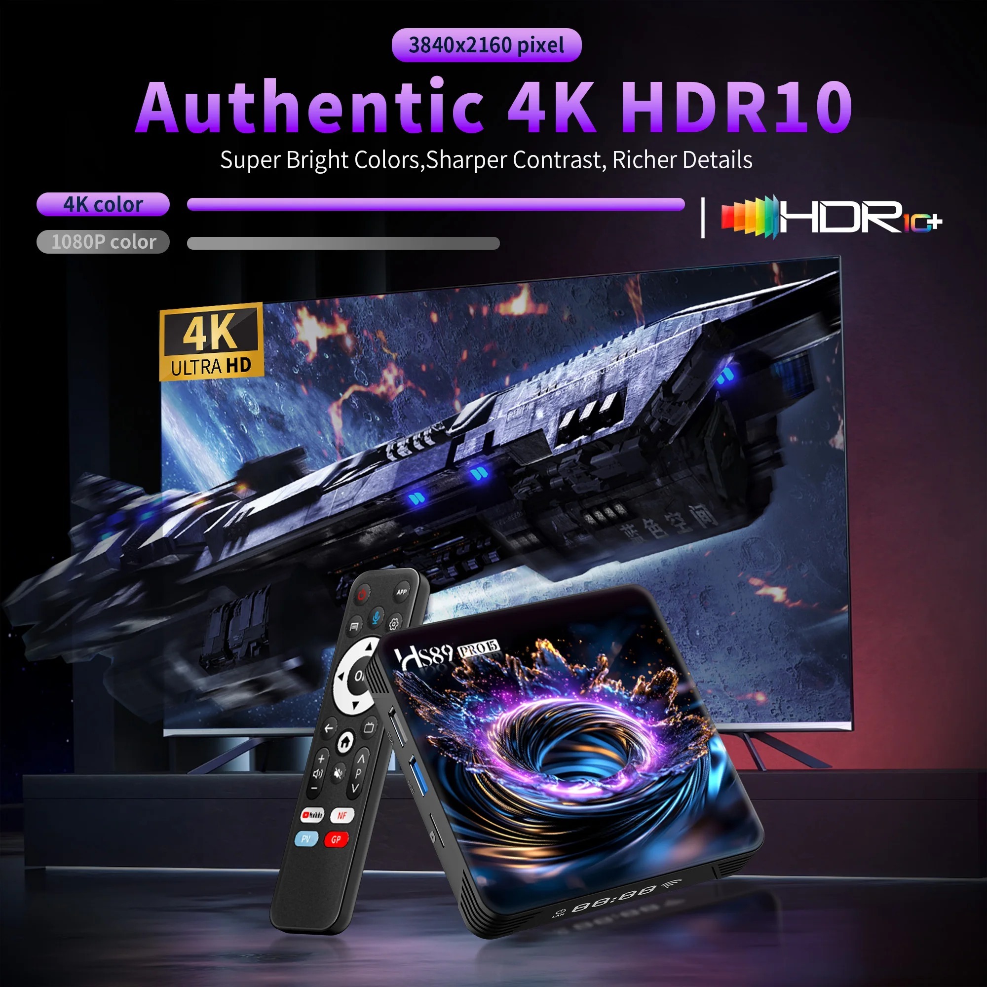 Factory price HS89 PRO15 Android 14.0 BT5.4 Wifi6 RK3539 4K Voice Remote Media Player Set Top Box Smart Android TV Box,Shenzhen Weihong Technology Co., Ltd.,Factory price HS89 PRO15 Set Top Box Smart Android TV Box