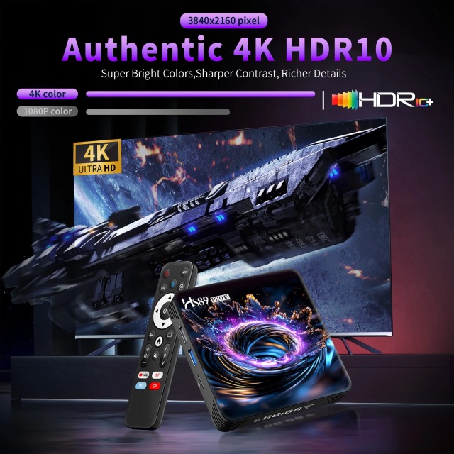 Factory price HS89 PRO15 Android 14.0 BT5.4 Wifi6 RK3539 4K Voice Remote Media Player Set Top Box Smart Android TV Box,Shenzhen Weihong Technology Co., Ltd.,Factory price HS89 PRO15 Set Top Box Smart Android TV Box