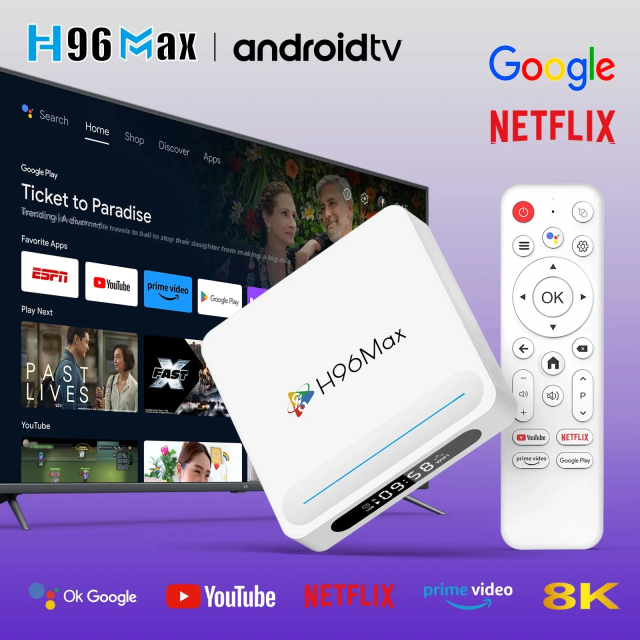 Boîtier TV H96Max H618 Plus 8K Android 14 Quad Core WiFi 2,4/5 GHz, Shenzhen Weihong Technology Co., Ltd.