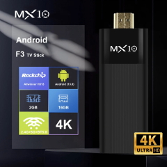 Clé TV MX10-F3 Mini Home TV Stick H313 Quad Core, compatible Wi-Fi double bande 2,4/5 GHz, 2 Go de RAM, 16 Go de ROM, Shenzhen Weihong Technology Co., Ltd., Clé TV MX10-F3 Mini Home