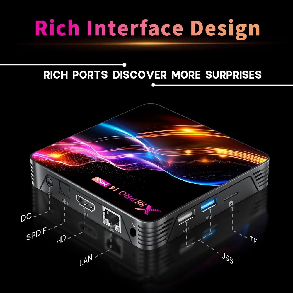 Boîtier TV intelligent X88 Pro 14 Max Android 14.0, Shenzhen Weihong Technology Co., Ltd., Boîtier TV intelligent X88 Pro 14 Max Android 14.0