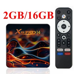 Décodeur X88 Pro 14 RK3518 Quad Core 2 Go de RAM 16 Go de ROM 4K LAN Wi-Fi 6 100 Mbit/s Bluetooth 5.0, Shenzhen Weihong Technology Co., Ltd.