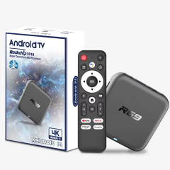 Boîtier TV intelligent R69 Android 14 ATV, lecteur multimédia 4K Ultra HD HDR avec Wi-Fi 6, Bluetooth 5.0 et télécommande vocale, Shenzhen Weihong Technology Co., Ltd.