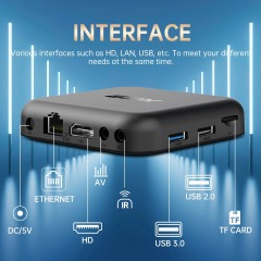 Boîtier TV intelligent R69 Android 14 ATV, lecteur multimédia 4K Ultra HD HDR avec Wi-Fi 6, Bluetooth 5.0 et télécommande vocale, Shenzhen Weihong Technology Co., Ltd.
