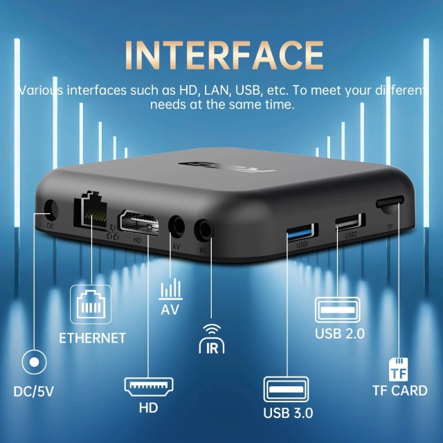 Boîtier TV intelligent R69 Android 14 ATV, lecteur multimédia 4K Ultra HD HDR avec Wi-Fi 6, Bluetooth 5.0 et télécommande vocale, Shenzhen Weihong Technology Co., Ltd.