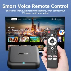 Boîtier TV intelligent R69 Android 14 ATV, lecteur multimédia 4K Ultra HD HDR avec Wi-Fi 6, Bluetooth 5.0 et télécommande vocale, Shenzhen Weihong Technology Co., Ltd.