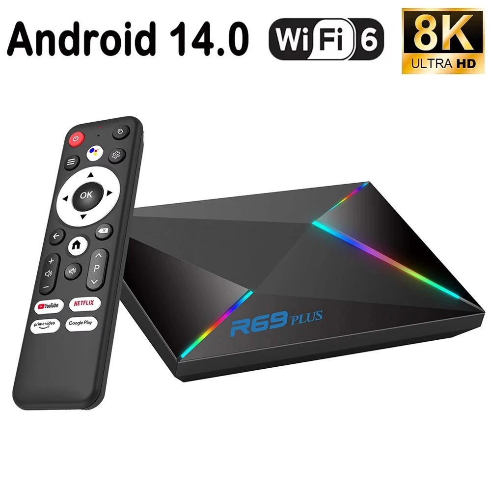 R69 Plus Smart TV Box Ultra HD 8K 4K Allwinner H728  Voice Control TV Box,Shenzhen Weihong Technology Co., Ltd.,R69 Plus Smart TV Box Ultra HD 8K 4K Allwinner H728  Voice Control TV Box
