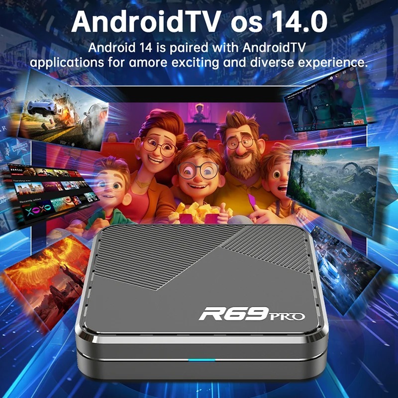R69 PRO 8K Set Top Box Android 14 Allwinner H728 WiFi 6 Home Theater Media Player Smart TV Box,Shenzhen Weihong Technology Co., Ltd.,R69 PRO 8K Set Top Box Android 14 Allwinner H728 WiFi 6 Home Theater Media Player Smart TV Box