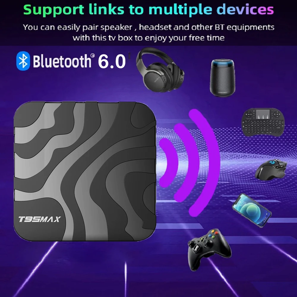 T95 Max  Smart TV Box Bluetooth 6.0 Dual Wifi 5G Wifi6 8K Ultra 4K Streaming Media Player,Shenzhen Weihong Technology Co., Ltd.,T95 Max  Smart TV Box Bluetooth 6.0 Dual Wifi 5G Wifi6 8K Ultra 4K Streaming Media Player