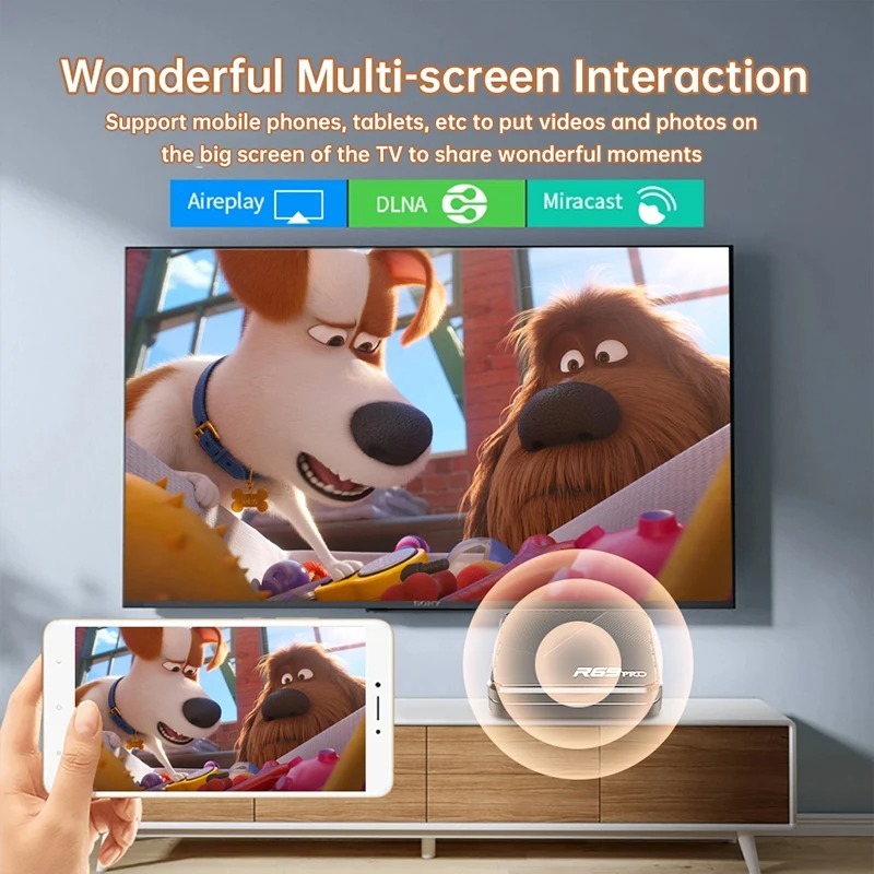 R69 PRO 8K Set Top Box Android 14 Allwinner H728 WiFi 6 Home Theater Media Player Smart TV Box,Shenzhen Weihong Technology Co., Ltd.,R69 PRO 8K Set Top Box Android 14 Allwinner H728 WiFi 6 Home Theater Media Player Smart TV Box