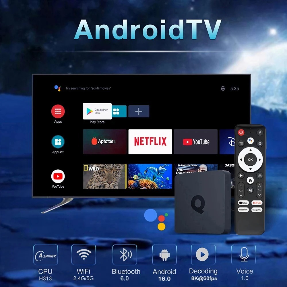 Q1 Android 16 TV Box Allwinner H313 Quad Core 5G Wifi 8K Media Player Set Top Box,Shenzhen Weihong Technology Co., Ltd.,Q1 Android 16 TV Box Allwinner H313 Media Player Set Top Box
