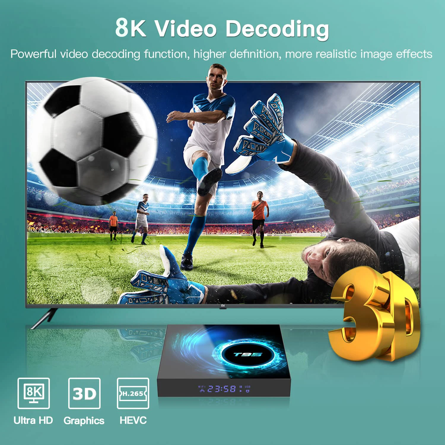 Boîtier TV intelligent T95 Android16 Allwinner H616, Shenzhen Weihong Technology Co., Ltd., Boîtier TV intelligent T95 Android16 Allwinner H616