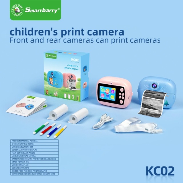KC02 Fun Polaroid Camera Dual-Camera High-Definition Cartoon Kids Thermal Printer,Shenzhen Weihong Technology Co., Ltd.,KC02  Dual-Camera  Cartoon Kids Thermal Printer