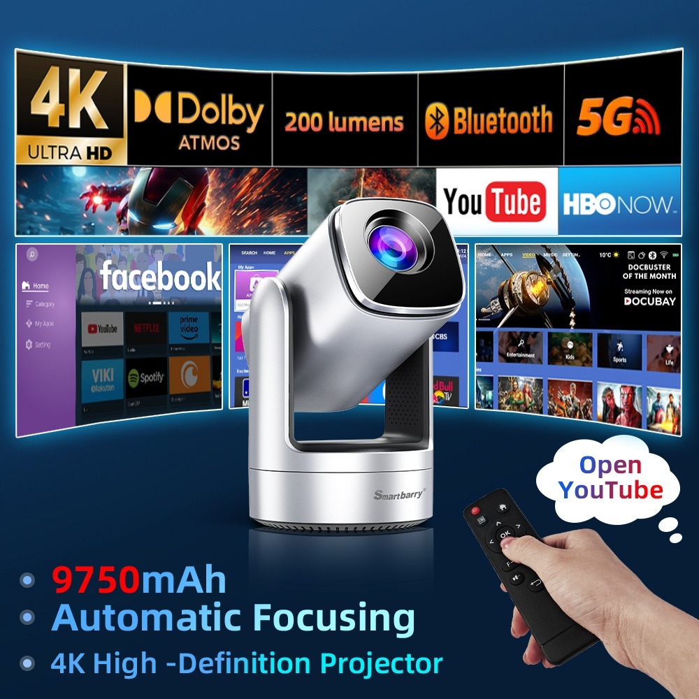 HT26 4K WiFi High-definition Android Smart Projector,Shenzhen Weihong Technology Co., Ltd.,HT26 4K WiFi High-definition Android Smart Projector