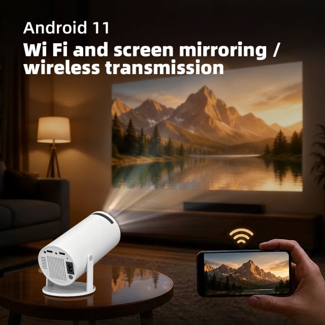 HT88 Smart Android High-Definition Wall-mounted Portable High-Definition Projector for Bedrooms,Shenzhen Weihong Technology Co., Ltd.,HT88 Smart Android High-Definition Projector