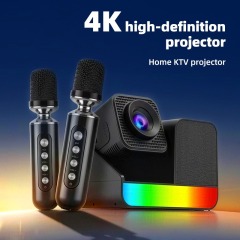 Projecteur portable haute définition HT36PRO avec double microphone pour chambre à coucher, Shenzhen Weihong Technology Co., Ltd., Projecteur portable haute définition HT36PRO pour chambre à coucher, avec double microphone, pour karaoké à domicile, Shenzhen Weihong Technology Co., Ltd.